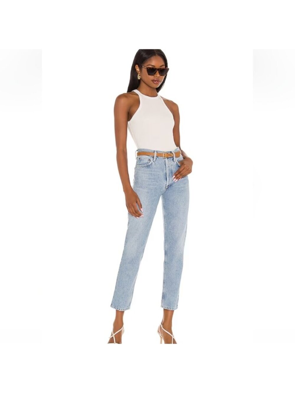 Agolde Sky Blue Straight Leg Jeans